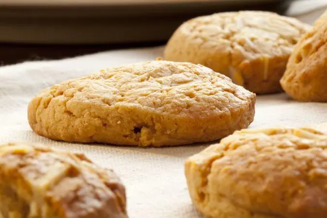 A close up of some cookies on a plate