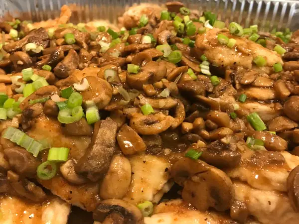 A close up of some food on top of a plate