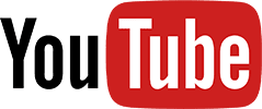 A red and green youtube logo with black text.